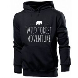 Мужское худи Wild forest adventure - PrintSalon
