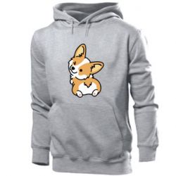Мужское худи Winking Corgi - PrintSalon