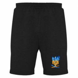 Мужские шорты Горящий гербу Украины - PrintSalon