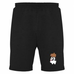 Мужские шорты Гризли Панда и Белый - PrintSalon