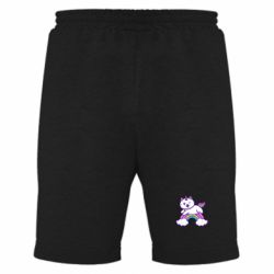 Мужские шорты Котик-единорог - PrintSalon
