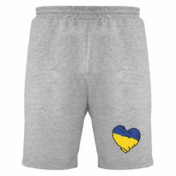 Мужские шорты Украина сердце с царапинами