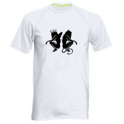 Мужская футболка для спорта Ангел и Демон - PrintSalon