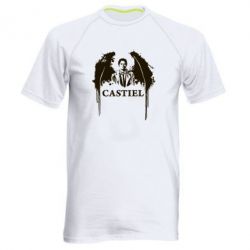 Мужская футболка для спорта Ангел Кастиэль - PrintSalon
