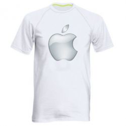 Мужская футболка для спорта Apple Silver - PrintSalon