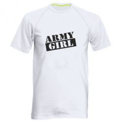 Мужская футболка для спорта Army girl - PrintSalon