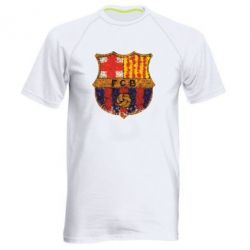 Мужская футболка для спорта Barcelona Paint - PrintSalon
