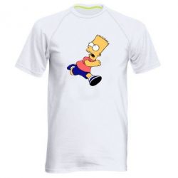 Мужская футболка для спорта Беги, Барт, беги! - PrintSalon