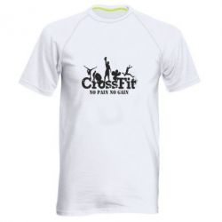 Мужская футболка для спорта Crossfit No pain No Gain - PrintSalon