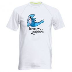 Мужская футболка для спорта Дельфин - PrintSalon