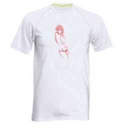 Мужская футболка для спорта Девушка - PrintSalon