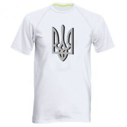 Чоловіча футболка для спорту Двокольоровий герб України - PrintSalon