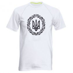 Мужская футболка для спорта Герб Украины - PrintSalon