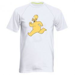 Мужская футболка для спорта Голый Гомер Симпсон - PrintSalon