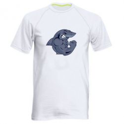 Мужская футболка для спорта Gym Shark - PrintSalon