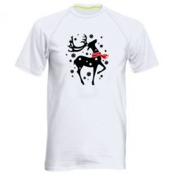 Мужская футболка для спорта Happy Cristmas - PrintSalon