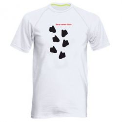Чоловіча футболка для спорту Here comes Linux - PrintSalon