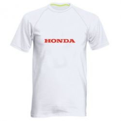 Мужская футболка для спорта Honda надпись - PrintSalon