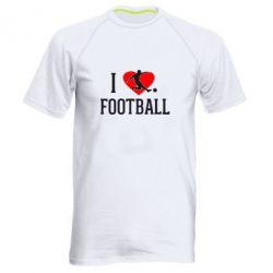 Чоловіча футболка для спорту I love football - PrintSalon