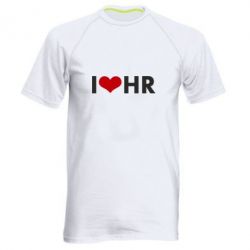 Мужская футболка для спорта I love HR - PrintSalon