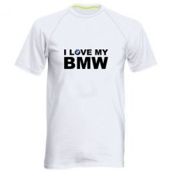 Мужская футболка для спорта I love my BMW - PrintSalon