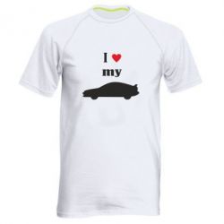 Мужская футболка для спорта I love my car - PrintSalon