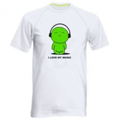 Чоловіча футболка для спорту я люблю мою музику - PrintSalon