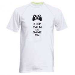 Мужская футболка для спорта KEEP CALM and GAME ON - PrintSalon