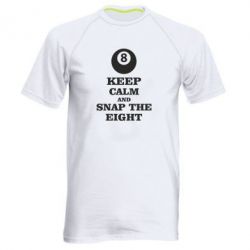 Мужская футболка для спорта Keep calm and snap the eight - PrintSalon
