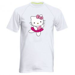 Мужская футболка для спорта Kitty балярина - PrintSalon