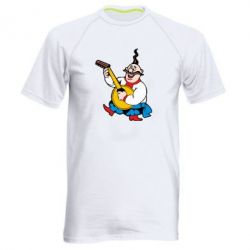 Мужская футболка для спорта Козак с бандурой - PrintSalon