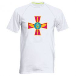 Чоловіча футболка для спорту Хрест з мечем та гербом - PrintSalon