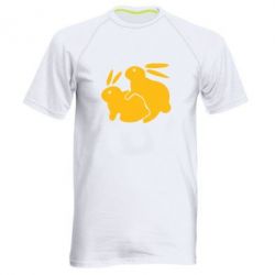 Мужская футболка для спорта Кролики - PrintSalon