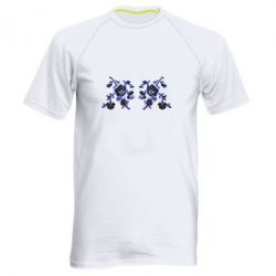 Мужская футболка для спорта Квітковий орнамент - PrintSalon