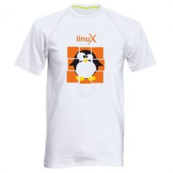 Чоловіча футболка для спорту Linux pinguine - PrintSalon