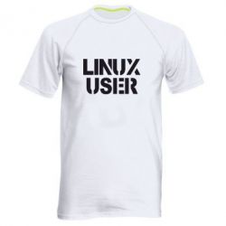Мужская футболка для спорта Linux User - PrintSalon
