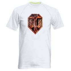 Чоловіча футболка для спорту Логотип World Of Tanks "Розпечений метал" - PrintSalon