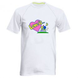 Мужская футболка для спорта Love is... - PrintSalon