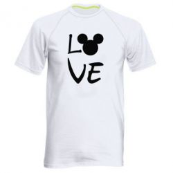 Мужская футболка для спорта Love Mickey Mouse (male) - PrintSalon