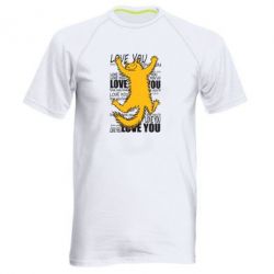 Мужская футболка для спорта Love you - PrintSalon