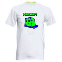 Мужская футболка для спорта Minecraft Head - PrintSalon
