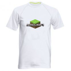 Мужская футболка для спорта Minecraft Land - PrintSalon