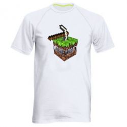 Чоловіча футболка для спорту Minecraft Logo Сube - PrintSalon