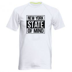 Мужская футболка для спорта New York state of mind - PrintSalon