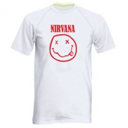 Мужская футболка для спорта Nirvana (Нирвана) - PrintSalon