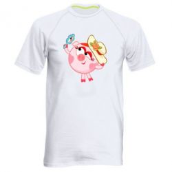 Мужская футболка для спорта Нюша в шляпке