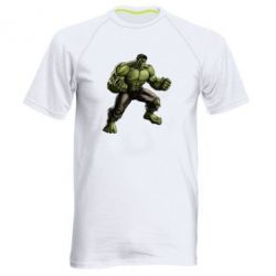 Мужская футболка для спорта Очень злой Халк - PrintSalon