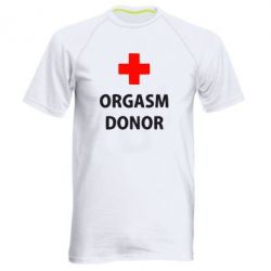 Мужская футболка для спорта Orgasm Donor - PrintSalon