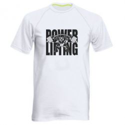 Мужская футболка для спорта Powerlifting logo - PrintSalon