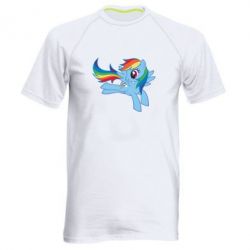 Мужская футболка для спорта Rainbow Dash run - PrintSalon
